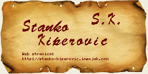 Stanko Kiperović vizit kartica
